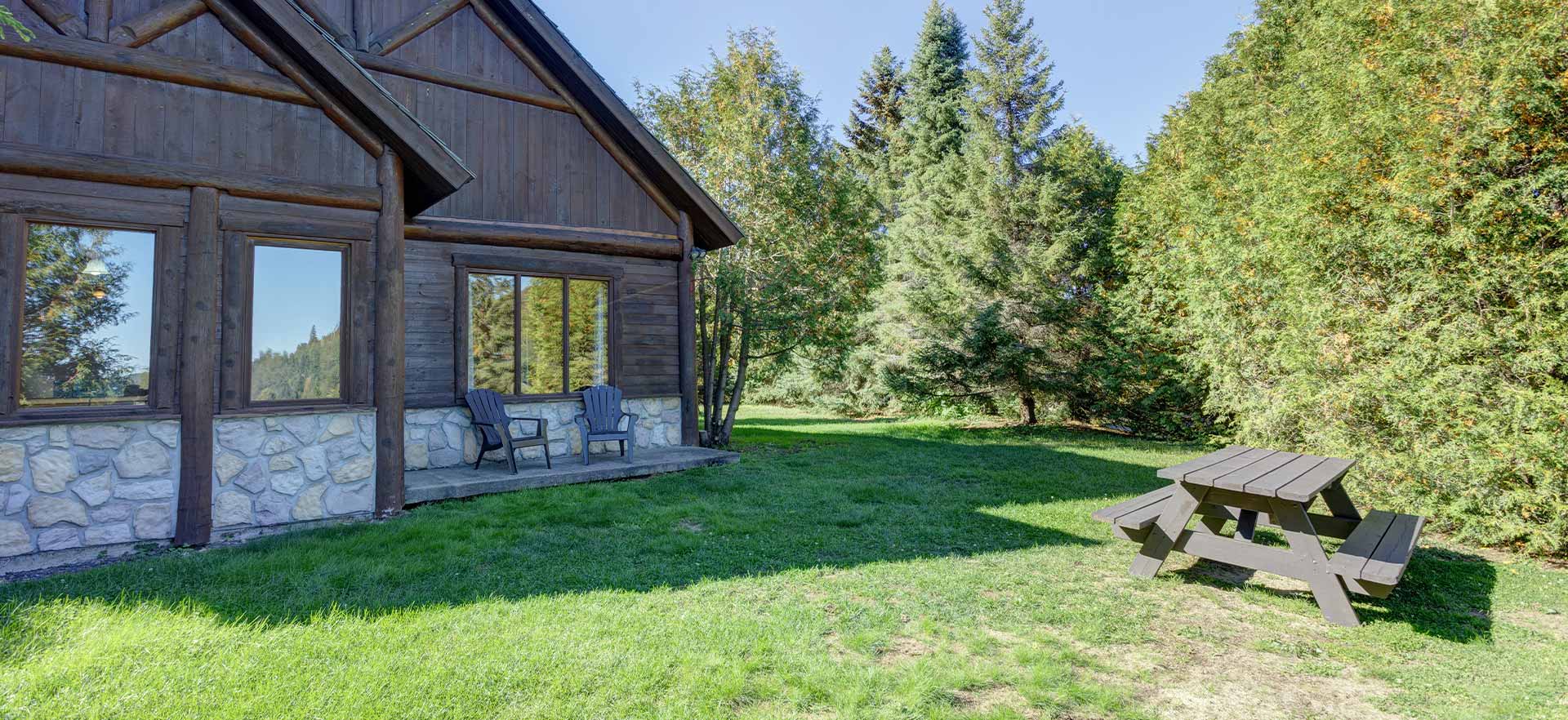 Chalet La Riveraine 2 chambres vue extérieure - Chalets Royal Laurentien