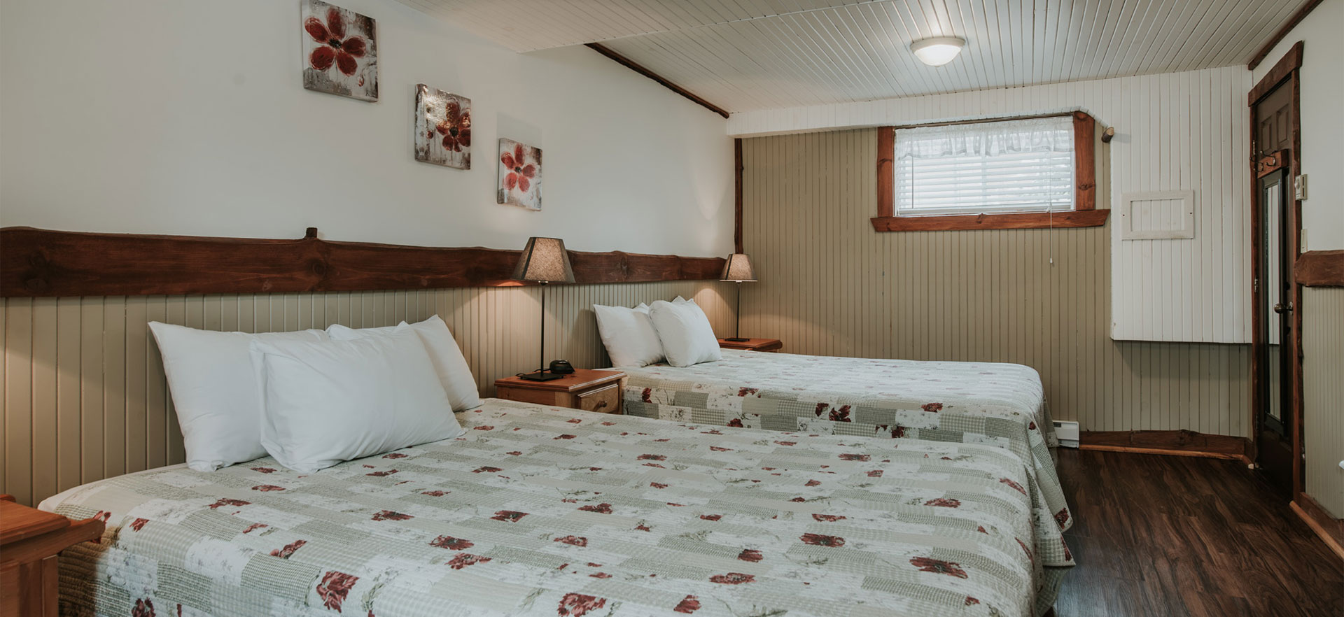 Chalet La Laurentienne 3 chambres, chambre deux lits - Chalets Royal Laurentien